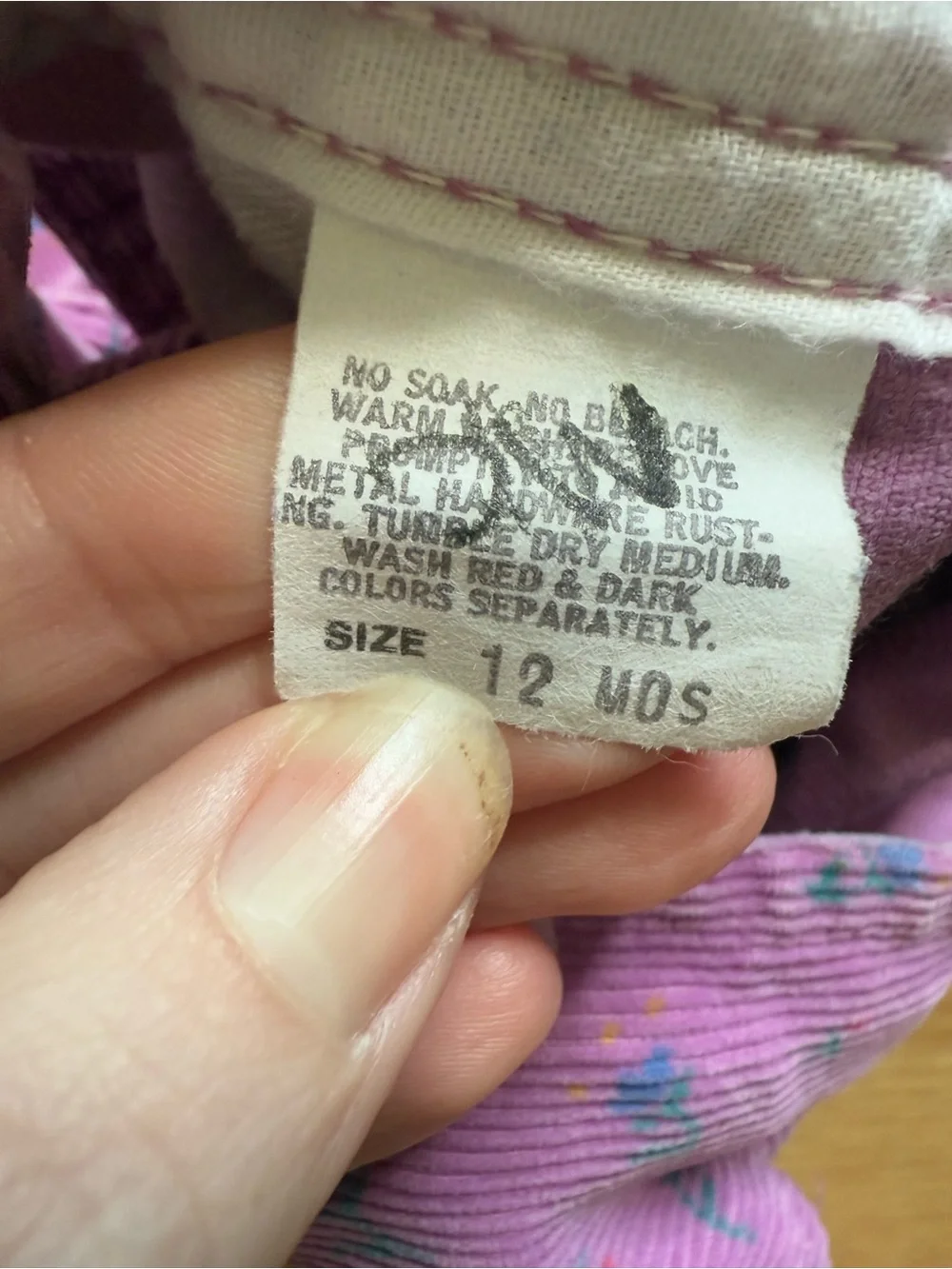 Vintage 90s OshKosh B'Gosh Purple Floral Corduroy Overalls – 12 Months